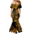 Hawaii Shaka Sign Mermaid Dress With Polynesian Hibiscus Gold Unique LT01 - Polynesian Pride