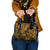 Hawaii Shaka Sign Shoulder Handbag With Polynesian Hibiscus Gold Unique LT01 One Size Gold - Polynesian Pride