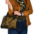 Hawaii Shaka Sign Shoulder Handbag With Polynesian Hibiscus Gold Unique LT01 - Polynesian Pride