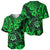 Hawaii Shaka Sign Baseball Jersey With Polynesian Hibiscus Green Unique LT01 - Polynesian Pride