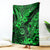 Hawaii Shaka Sign Blanket With Polynesian Hibiscus Green Unique LT01 Green - Polynesian Pride