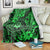 Hawaii Shaka Sign Blanket With Polynesian Hibiscus Green Unique LT01 - Polynesian Pride