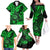 Hawaii Shaka Sign Family Matching Off Shoulder Long Sleeve Dress and Hawaiian Shirt With Polynesian Hibiscus Green Unique LT01 - Polynesian Pride