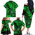 Hawaii Shaka Sign Family Matching Off Shoulder Long Sleeve Dress and Hawaiian Shirt With Polynesian Hibiscus Green Unique LT01 - Polynesian Pride