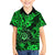 Hawaii Shaka Sign Family Matching Off Shoulder Long Sleeve Dress and Hawaiian Shirt With Polynesian Hibiscus Green Unique LT01 Son's Shirt Green - Polynesian Pride