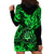 Hawaii Shaka Sign Hoodie Dress With Polynesian Hibiscus Green Unique LT01 - Polynesian Pride