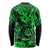 Hawaii Shaka Sign Long Sleeve Shirt With Polynesian Hibiscus Green Unique LT01 - Polynesian Pride