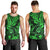 Hawaii Shaka Sign Men Tank Top With Polynesian Hibiscus Green Unique LT01 - Polynesian Pride