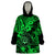 Hawaii Shaka Sign Wearable Blanket Hoodie With Polynesian Hibiscus Green Unique LT01 One Size Green - Polynesian Pride