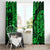 Hawaii Shaka Sign Window Curtain With Polynesian Hibiscus Green Unique LT01 - Polynesian Pride