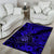 Hawaii Shaka Sign Area Rug With Polynesian Hibiscus Navy Blue Unique LT01 - Polynesian Pride