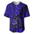 Hawaii Shaka Sign Baseball Jersey With Polynesian Hibiscus Navy Blue Unique LT01 Blue - Polynesian Pride