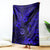 Hawaii Shaka Sign Blanket With Polynesian Hibiscus Navy Blue Unique LT01 Blue - Polynesian Pride