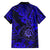 Hawaii Shaka Sign Family Matching Off Shoulder Long Sleeve Dress and Hawaiian Shirt With Polynesian Hibiscus Navy Blue Unique LT01 - Polynesian Pride