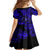 Hawaii Shaka Sign Family Matching Off Shoulder Short Dress and Hawaiian Shirt With Polynesian Hibiscus Navy Blue Unique LT01 - Polynesian Pride