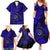 Hawaii Shaka Sign Family Matching Summer Maxi Dress and Hawaiian Shirt With Polynesian Hibiscus Navy Blue Unique LT01 - Polynesian Pride