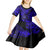 Hawaii Shaka Sign Kid Short Sleeve Dress With Polynesian Hibiscus Navy Blue Unique LT01 - Polynesian Pride
