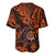 Hawaii Shaka Sign Baseball Jersey With Polynesian Hibiscus Orange Unique LT01 - Polynesian Pride