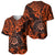 Hawaii Shaka Sign Baseball Jersey With Polynesian Hibiscus Orange Unique LT01 - Polynesian Pride