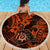 Hawaii Shaka Sign Beach Blanket With Polynesian Hibiscus Orange Unique LT01 - Wonder Print Shop