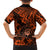 Hawaii Shaka Sign Family Matching Long Sleeve Bodycon Dress and Hawaiian Shirt With Polynesian Hibiscus Orange Unique LT01 - Polynesian Pride