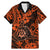 Hawaii Shaka Sign Family Matching Mermaid Dress and Hawaiian Shirt With Polynesian Hibiscus Orange Unique LT01 Dad's Shirt - Short Sleeve Orange - Polynesian Pride