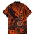 Hawaii Shaka Sign Family Matching Mermaid Dress and Hawaiian Shirt With Polynesian Hibiscus Orange Unique LT01 - Polynesian Pride