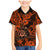 Hawaii Shaka Sign Family Matching Mermaid Dress and Hawaiian Shirt With Polynesian Hibiscus Orange Unique LT01 Son's Shirt Orange - Polynesian Pride