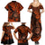 Hawaii Shaka Sign Family Matching Summer Maxi Dress and Hawaiian Shirt With Polynesian Hibiscus Orange Unique LT01 - Polynesian Pride