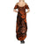 Hawaii Shaka Sign Family Matching Summer Maxi Dress and Hawaiian Shirt With Polynesian Hibiscus Orange Unique LT01 - Polynesian Pride