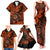 Hawaii Shaka Sign Family Matching Tank Maxi Dress and Hawaiian Shirt With Polynesian Hibiscus Orange Unique LT01 - Polynesian Pride