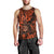 Hawaii Shaka Sign Men Tank Top With Polynesian Hibiscus Orange Unique LT01 - Polynesian Pride