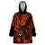 Hawaii Shaka Sign Wearable Blanket Hoodie With Polynesian Hibiscus Orange Unique LT01 One Size Orange - Polynesian Pride