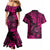 Hawaii Shaka Sign Couples Matching Mermaid Dress and Hawaiian Shirt With Polynesian Hibiscus Pink Unique LT01 - Polynesian Pride