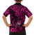 Hawaii Shaka Sign Family Matching Long Sleeve Bodycon Dress and Hawaiian Shirt With Polynesian Hibiscus Pink Unique LT01 - Polynesian Pride