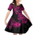 Hawaii Shaka Sign Family Matching Long Sleeve Bodycon Dress and Hawaiian Shirt With Polynesian Hibiscus Pink Unique LT01 Daughter's Dress Pink - Polynesian Pride