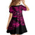 Hawaii Shaka Sign Family Matching Long Sleeve Bodycon Dress and Hawaiian Shirt With Polynesian Hibiscus Pink Unique LT01 - Polynesian Pride