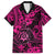 Hawaii Shaka Sign Family Matching Long Sleeve Bodycon Dress and Hawaiian Shirt With Polynesian Hibiscus Pink Unique LT01 Dad's Shirt - Short Sleeve Pink - Polynesian Pride