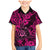 Hawaii Shaka Sign Family Matching Mermaid Dress and Hawaiian Shirt With Polynesian Hibiscus Pink Unique LT01 Son's Shirt Pink - Polynesian Pride