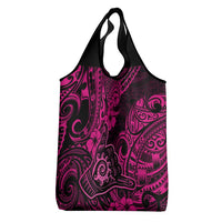 Hawaii Shaka Sign Grocery Bag With Polynesian Hibiscus Pink Unique LT01 - Polynesian Pride