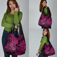 Hawaii Shaka Sign Grocery Bag With Polynesian Hibiscus Pink Unique LT01 - Polynesian Pride