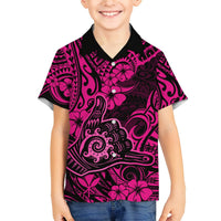 Hawaii Shaka Sign Hawaiian Shirt With Polynesian Hibiscus Pink Unique LT01 - Polynesian Pride