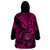 Hawaii Shaka Sign Wearable Blanket Hoodie With Polynesian Hibiscus Pink Unique LT01 - Polynesian Pride