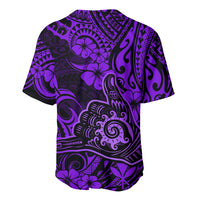 Hawaii Shaka Sign Baseball Jersey Polynesian Pattern Purple Version LT01 - Polynesian Pride