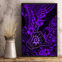 Hawaii Shaka Sign Canvas Wall Art Polynesian Pattern Purple Version LT01 - Polynesian Pride