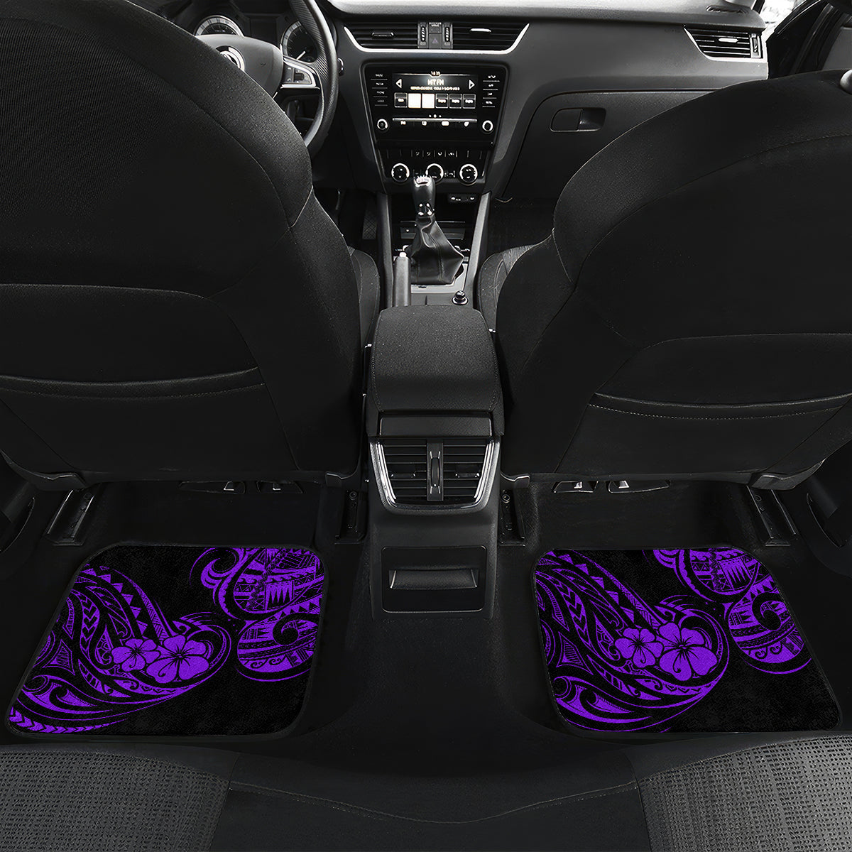 Hawaii Shaka Sign Car Mats Polynesian Pattern Purple Version LT01