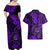 Hawaii Shaka Sign Couples Matching Off Shoulder Maxi Dress and Hawaiian Shirt Polynesian Pattern Purple Version LT01 - Polynesian Pride