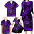 Hawaii Shaka Sign Family Matching Long Sleeve Bodycon Dress and Hawaiian Shirt Polynesian Pattern Purple Version LT01 - Polynesian Pride