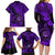 Hawaii Shaka Sign Family Matching Long Sleeve Bodycon Dress and Hawaiian Shirt Polynesian Pattern Purple Version LT01 - Polynesian Pride