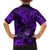 Hawaii Shaka Sign Family Matching Off Shoulder Long Sleeve Dress and Hawaiian Shirt Polynesian Pattern Purple Version LT01 - Polynesian Pride